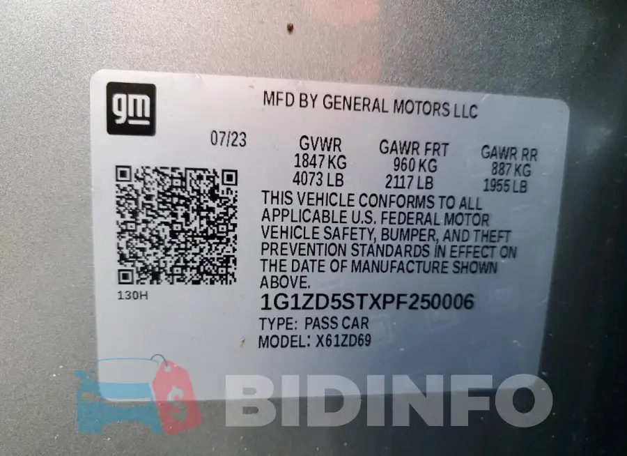 1G1ZD5STXPF250006 Photo# 12