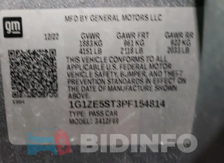 1G1ZE5ST3PF154814 Photo# 13