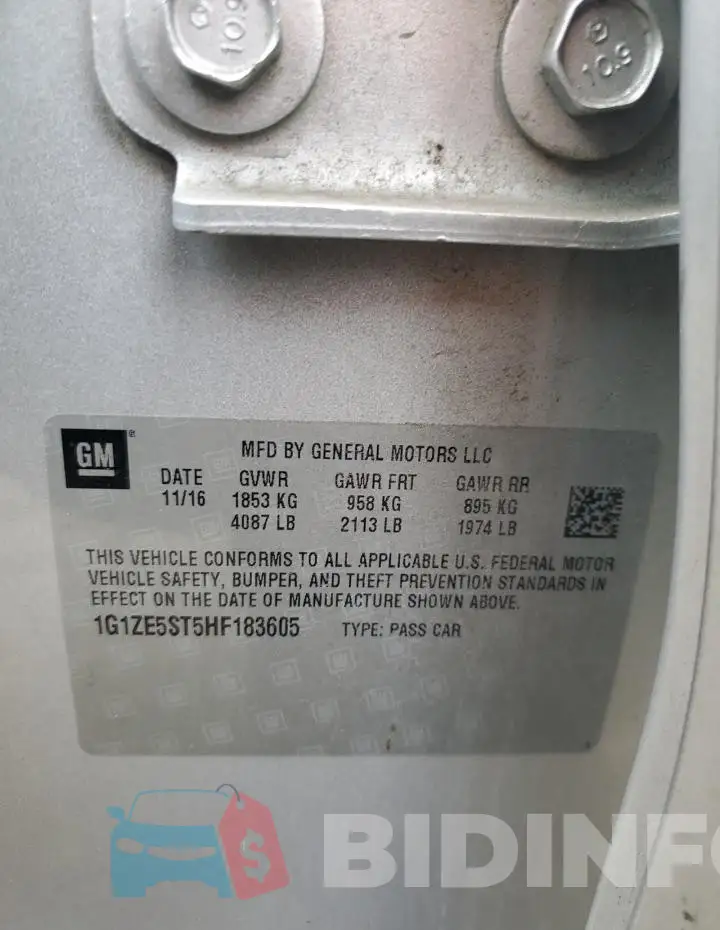 1G1ZE5ST5HF183605 Photo# 12