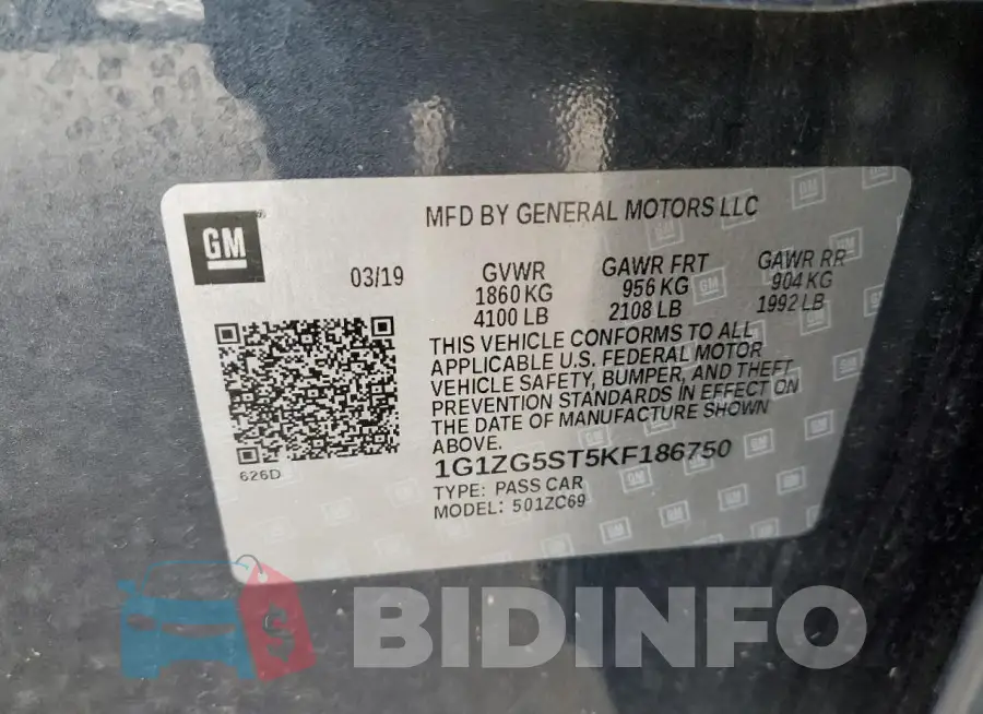 1G1ZG5ST5KF186750 Photo# 12