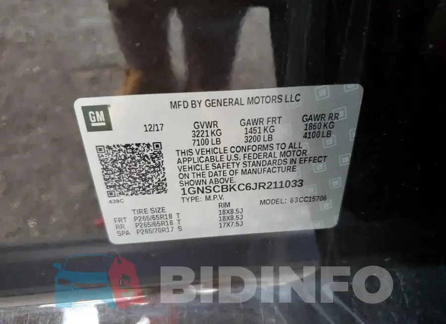 1GNSCBKC6JR211033 Photo# 13