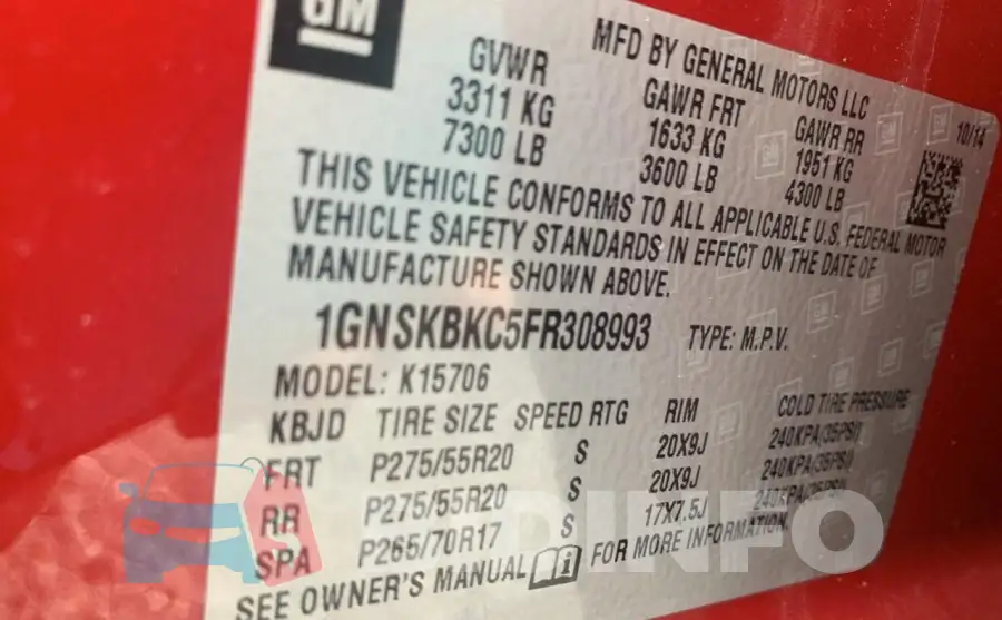 1GNSKBKC5FR308993 Photo# 10