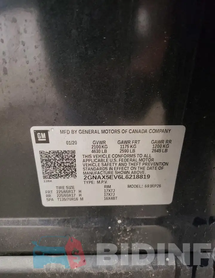 2GNAX5EV6L6218819 Photo# 12