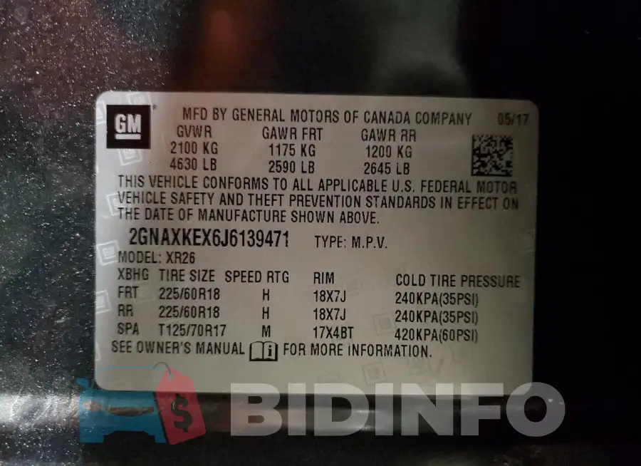2GNAXKEX6J6139471 Photo# 12