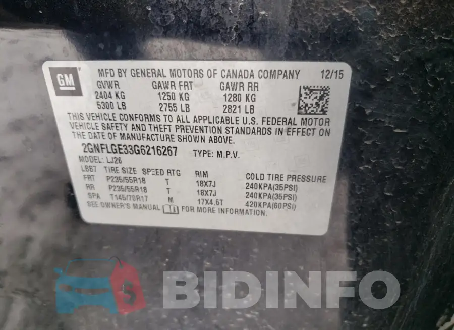 2GNFLGE33G6216267 Photo# 12