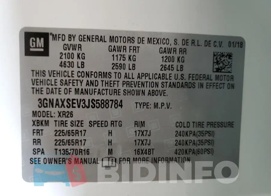 3GNAXSEV3JS588784 Photo# 13