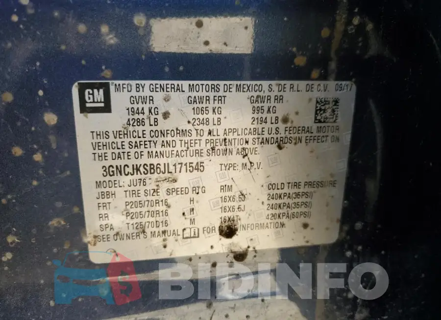 3GNCJKSB6JL171545 Photo# 13