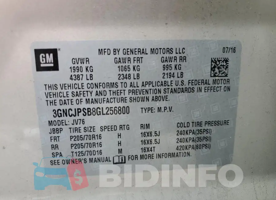 3GNCJPSB8GL256800 Photo# 12