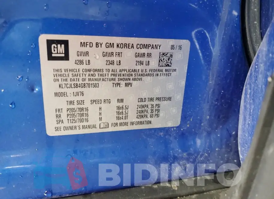 KL7CJLSB4GB701503 Photo# 12