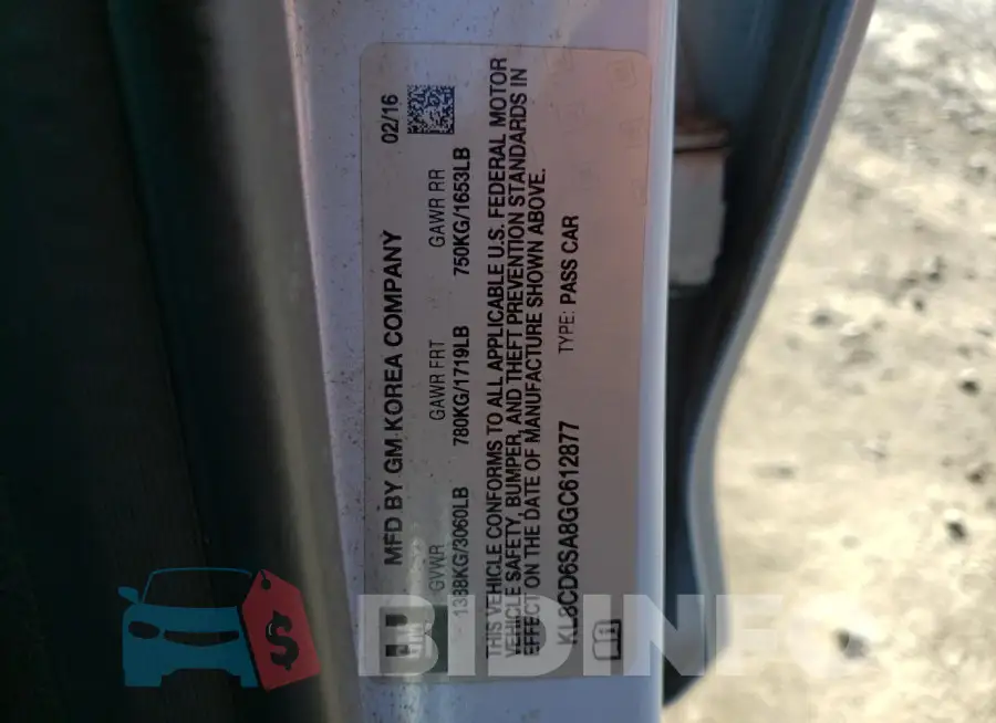 KL8CD6SA8GC612877 Photo# 12