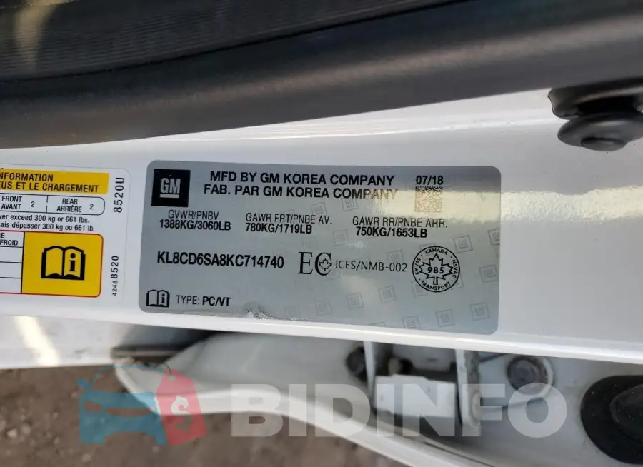 KL8CD6SA8KC714740 Photo# 12