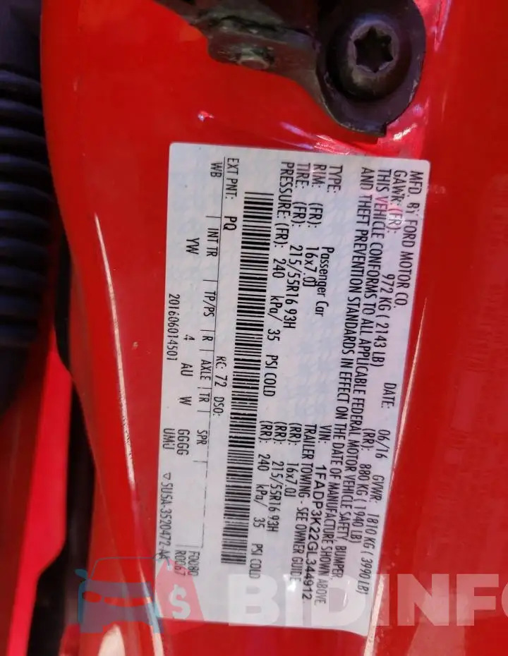 1FADP3K22GL344912 Photo# 13