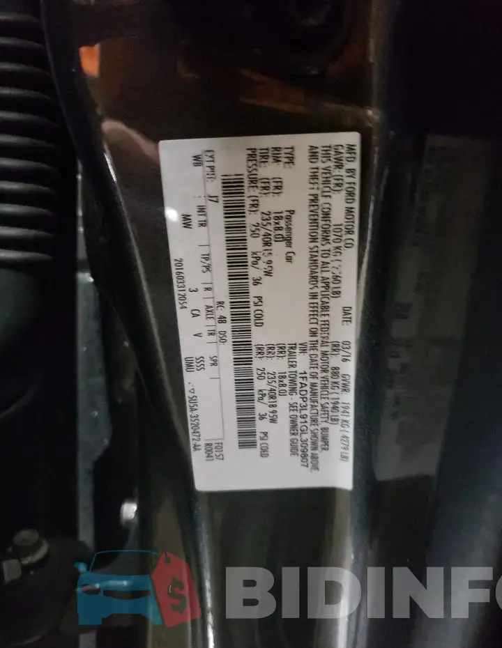 1FADP3L91GL309807 Photo# 12