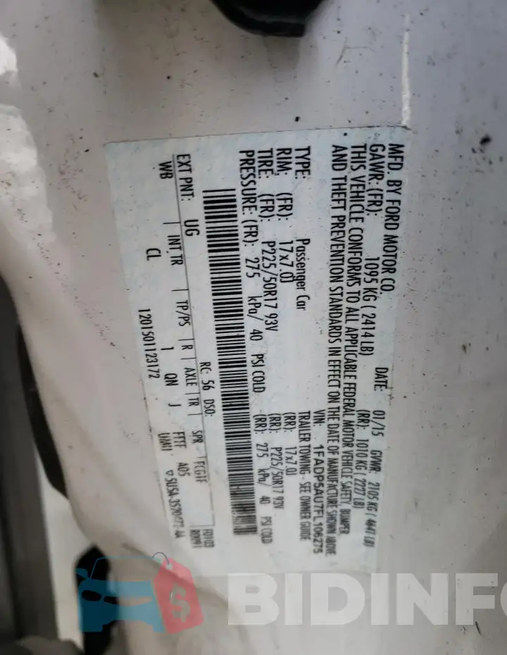 1FADP5AU7FL106275 Photo# 12