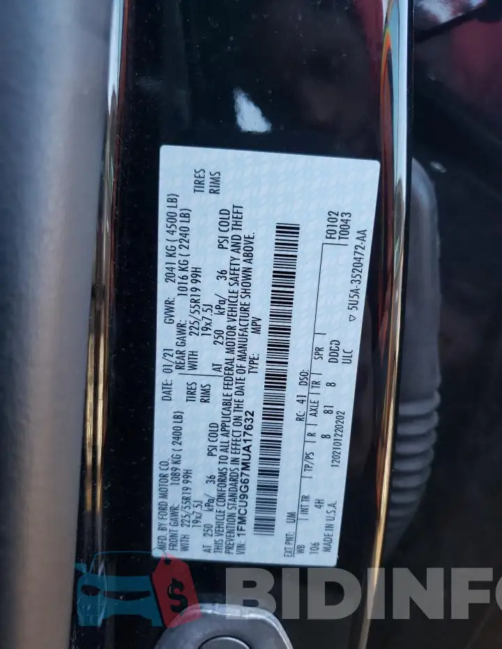 1FMCU9G67MUA17632 Photo# 12