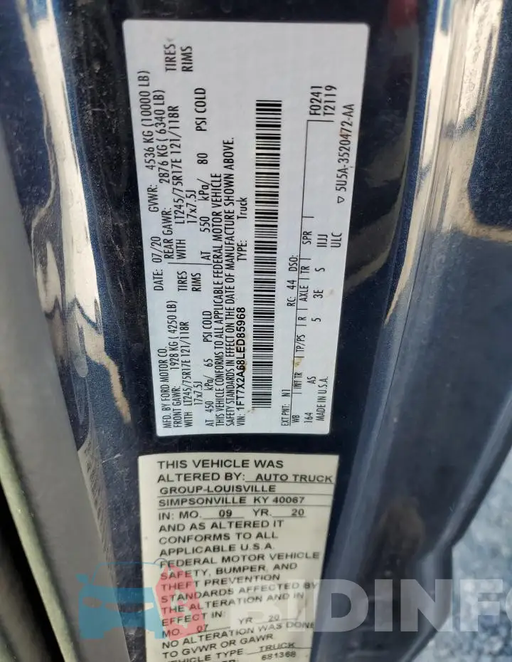1FT7X2A68LED85968 Photo# 12