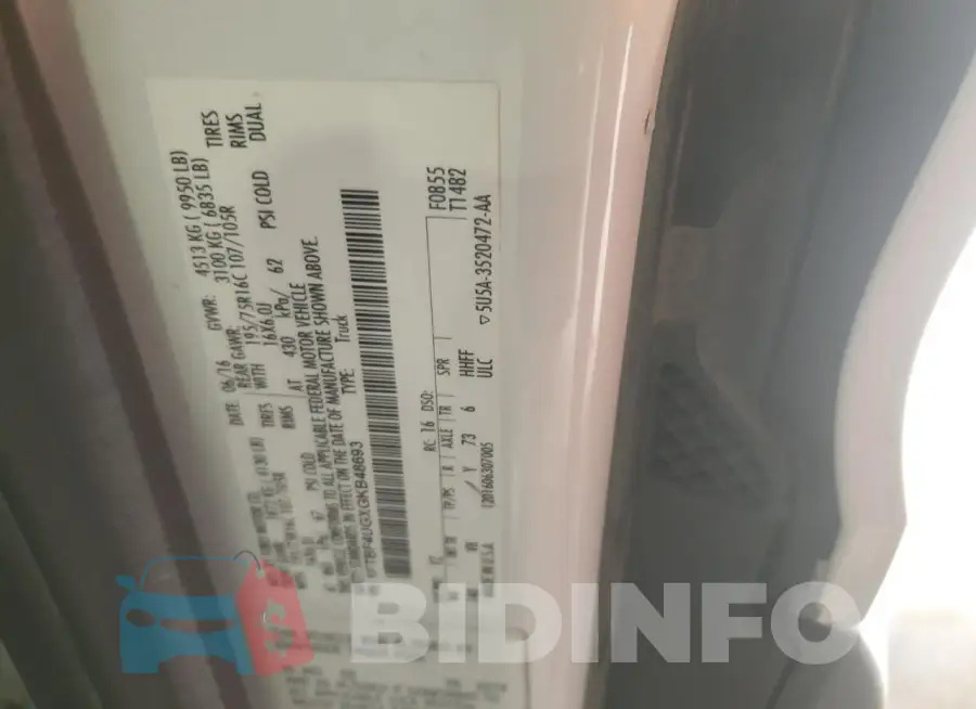 1FTBF4UGXGKB48693 Photo# 12