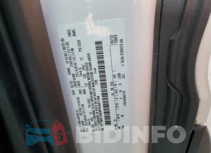 1FTBR1X84PKA81194 Photo# 13