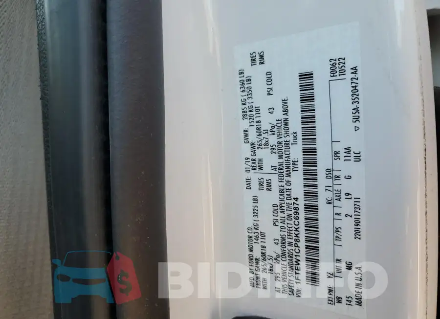 1FTEW1CP8KKC69874 Photo# 12