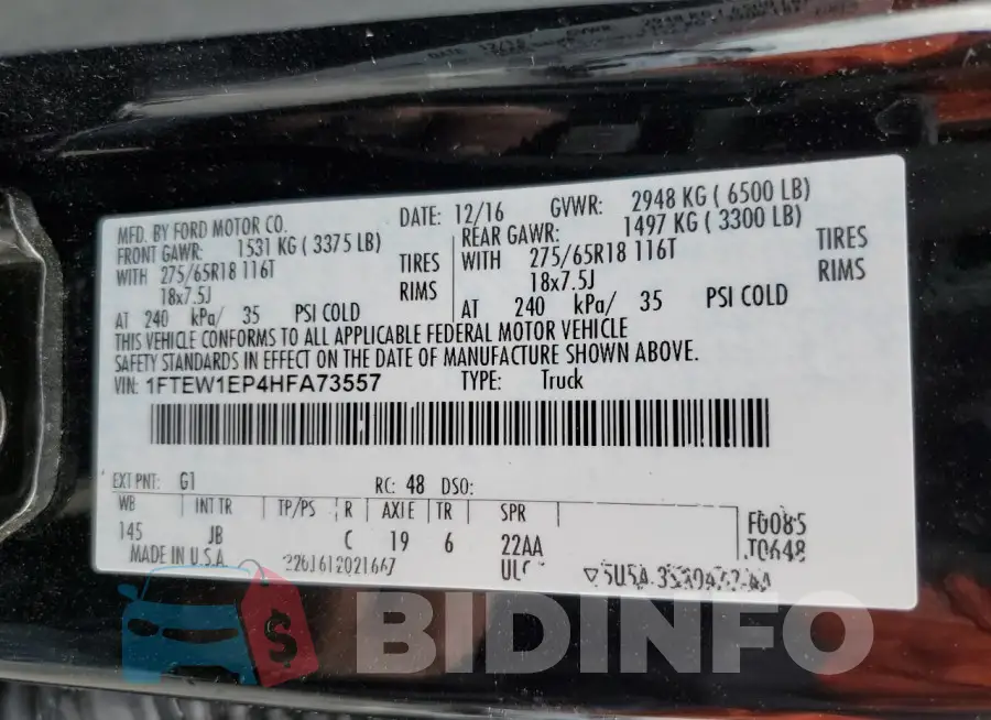 1FTEW1EP4HFA73557 Photo# 12