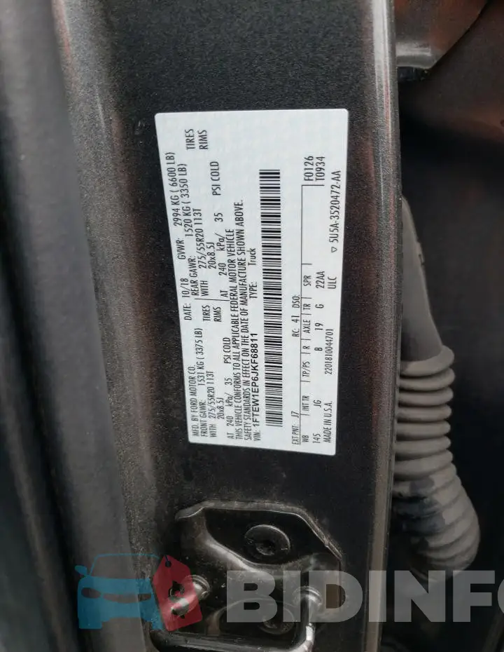 1FTEW1EP6JKF68811 Photo# 12