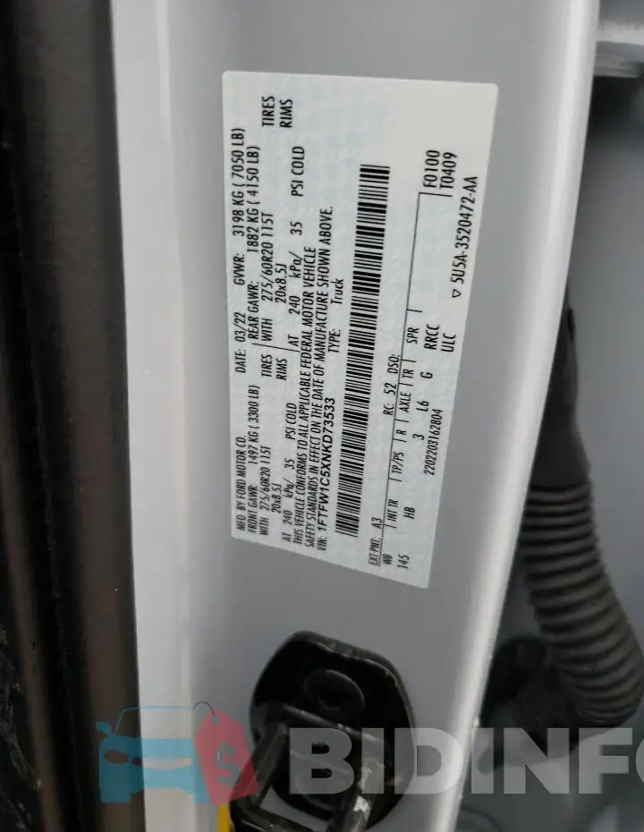 1FTFW1C5XNKD73533 Photo# 12