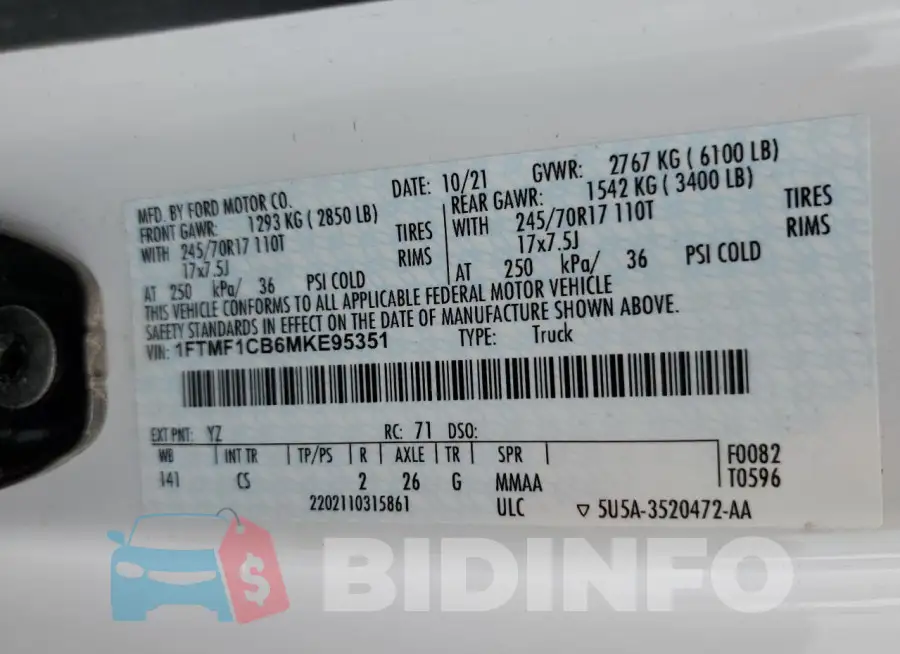 1FTMF1CB6MKE95351 Photo# 12