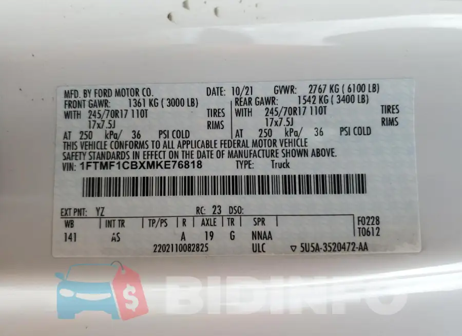 1FTMF1CBXMKE76818 Photo# 12