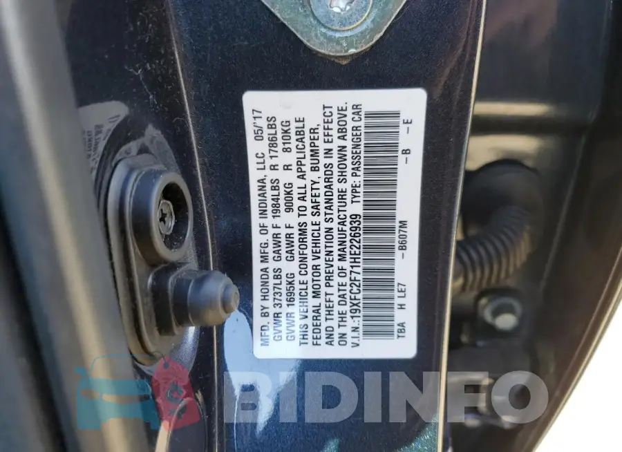 19XFC2F71HE226939 Photo# 12
