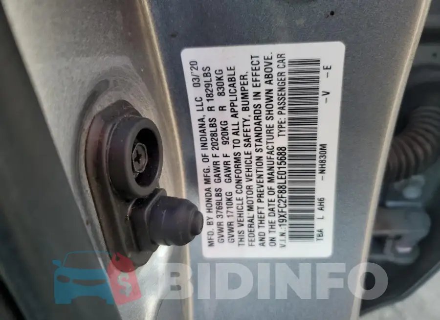 19XFC2F88LE015688 Photo# 13
