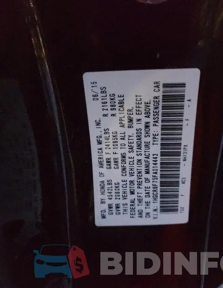 1HGCR6F75FA014443 Photo# 13