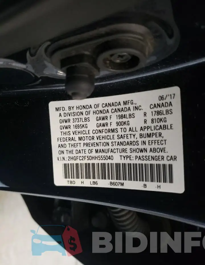 2HGFC2F50HH555040 Photo# 12