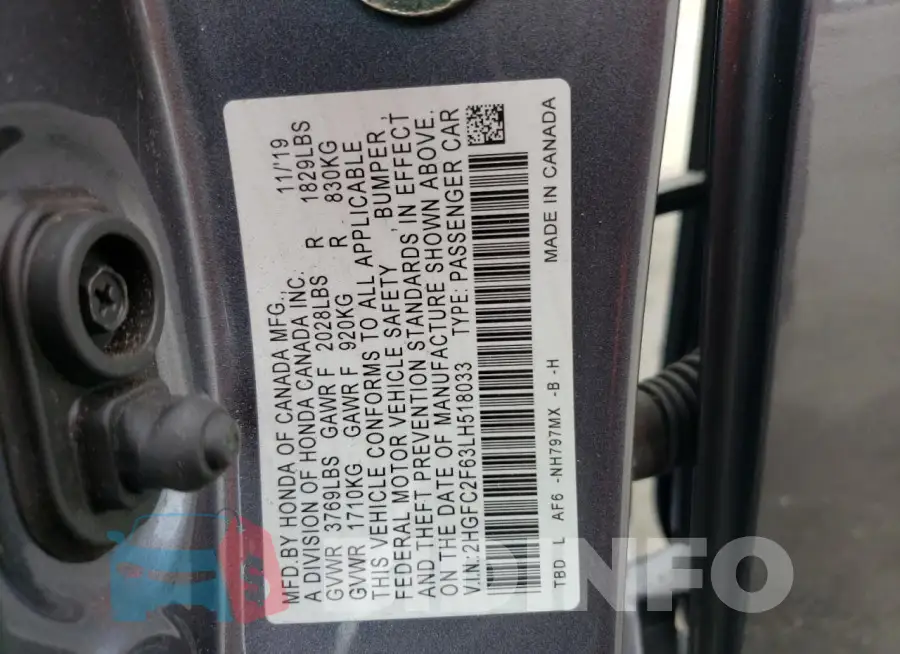 2HGFC2F63LH518033 Photo# 12