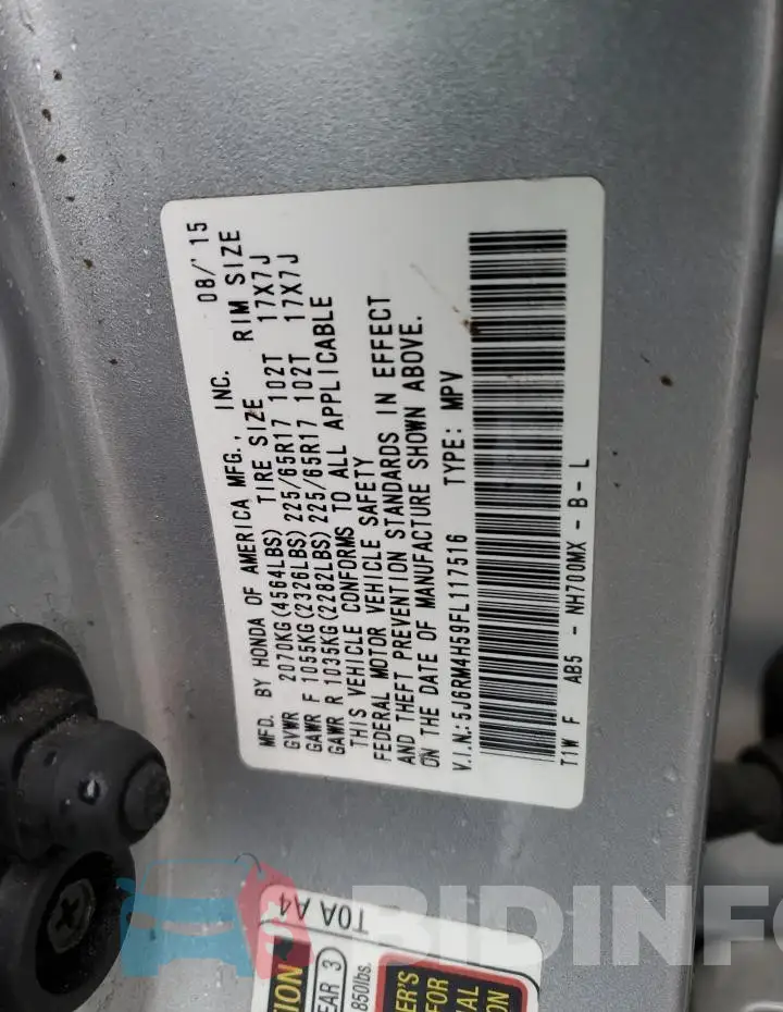 5J6RM4H59FL117516 Photo# 12