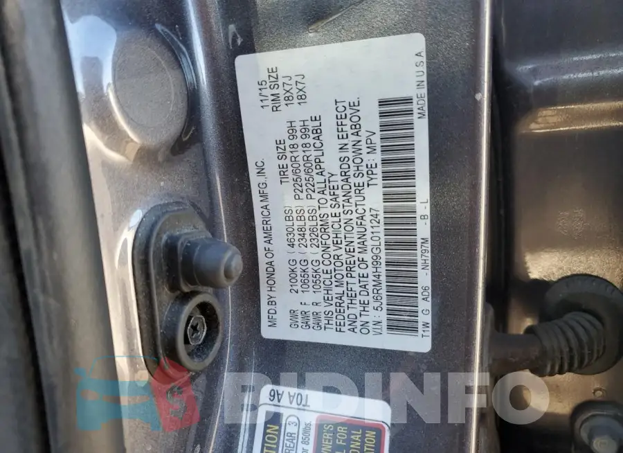 5J6RM4H99GL011247 Photo# 13