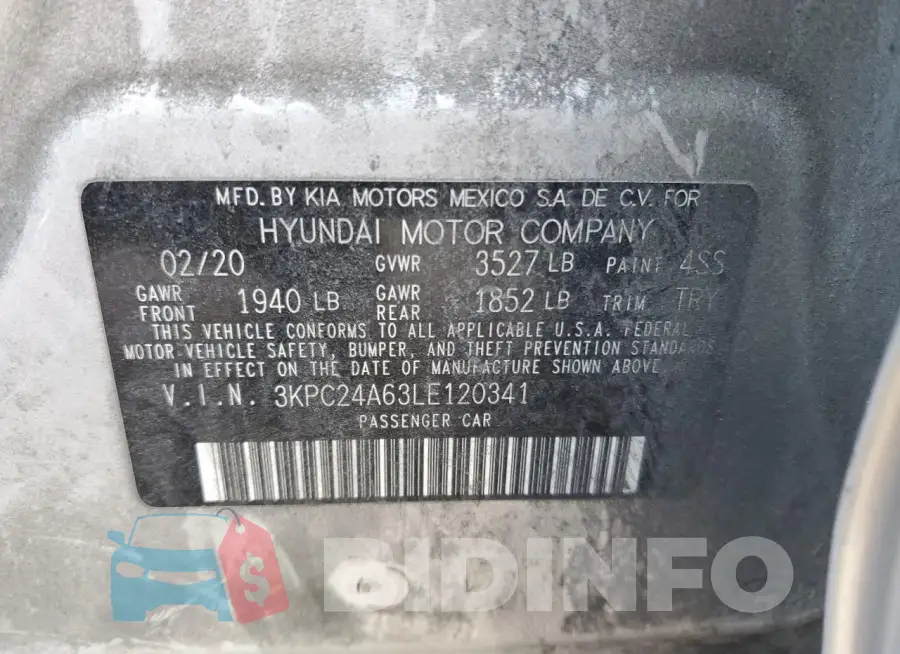 3KPC24A63LE120341 Photo# 12