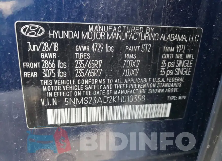 5NMS23AD2KH010358 Photo# 14
