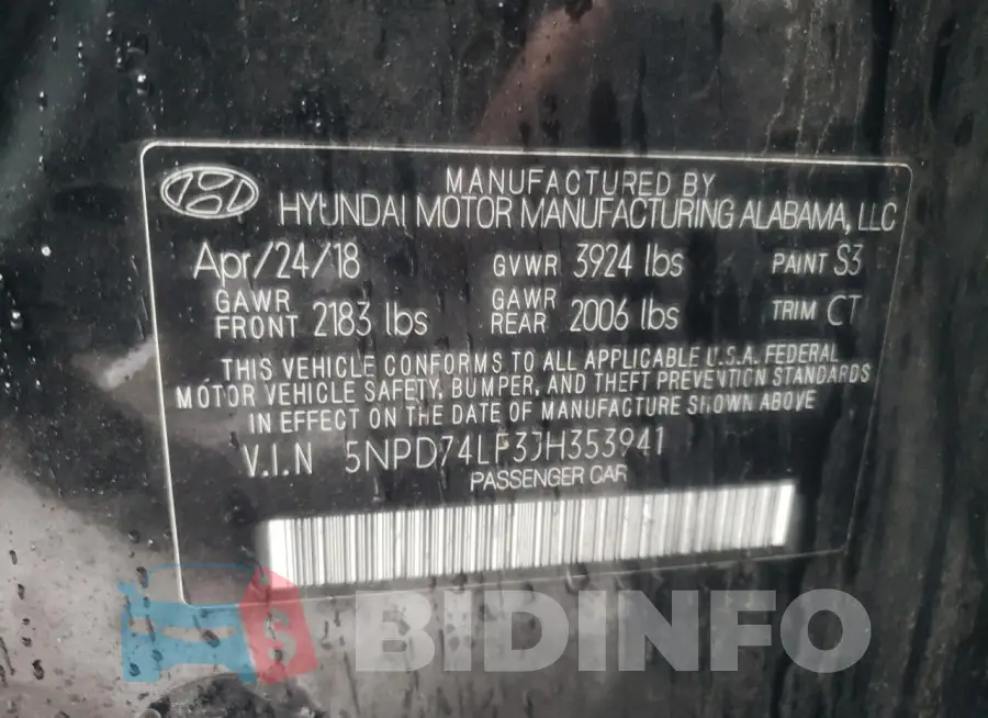 5NPD74LF3JH353941 Photo# 12