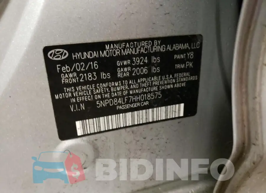 5NPD84LF7HH018575 Photo# 12