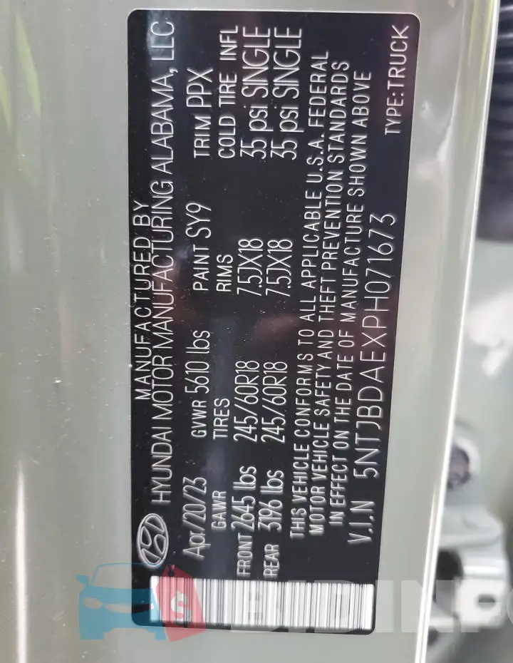 5NTJBDAEXPH071673 Photo# 12
