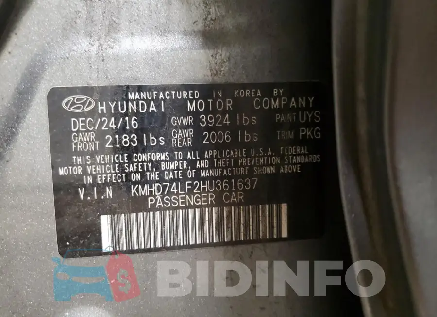KMHD74LF2HU361637 Photo# 13