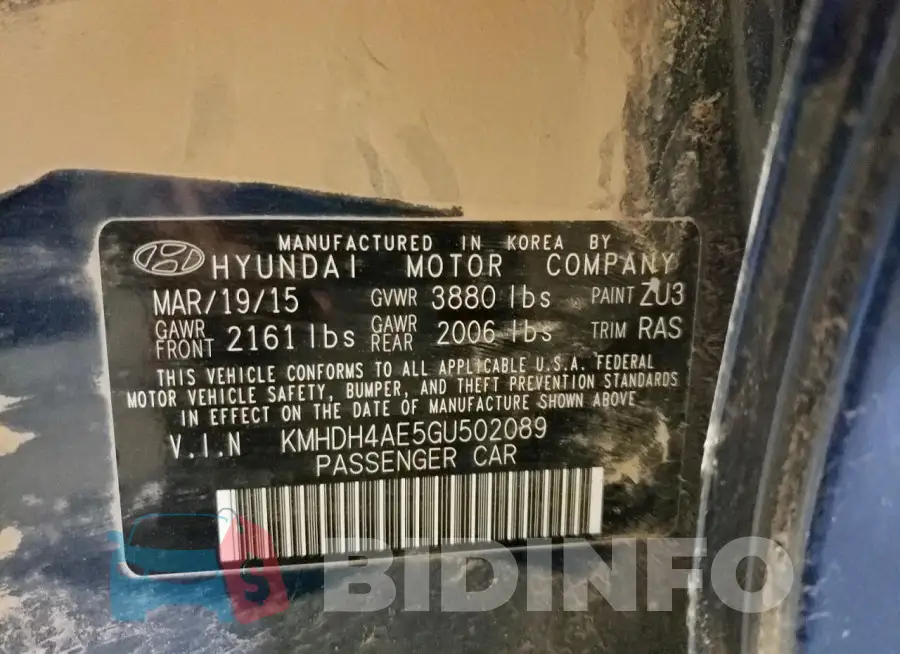 KMHDH4AE5GU502089 Photo# 12