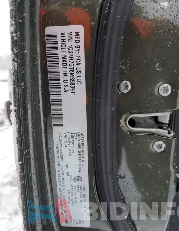1C6RR7GT6MS583911 Photo# 12