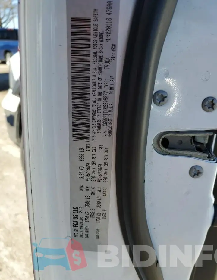 1C6RR7TT4KS609277 Photo# 12
