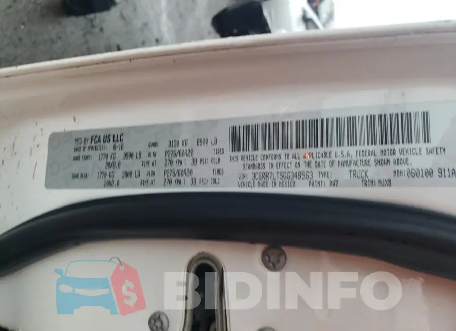 3C6RR7LT5GG348563 Photo# 13