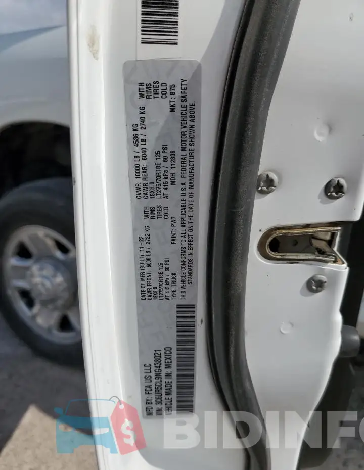 3C6UR5CL9NG438021 Photo# 12