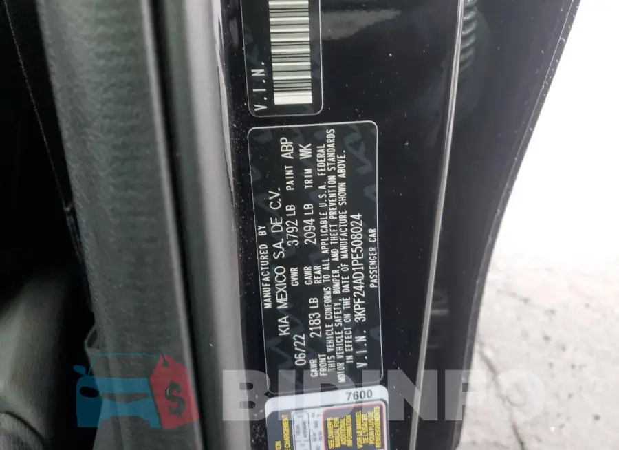 3KPF24AD1PE508024 Photo# 12