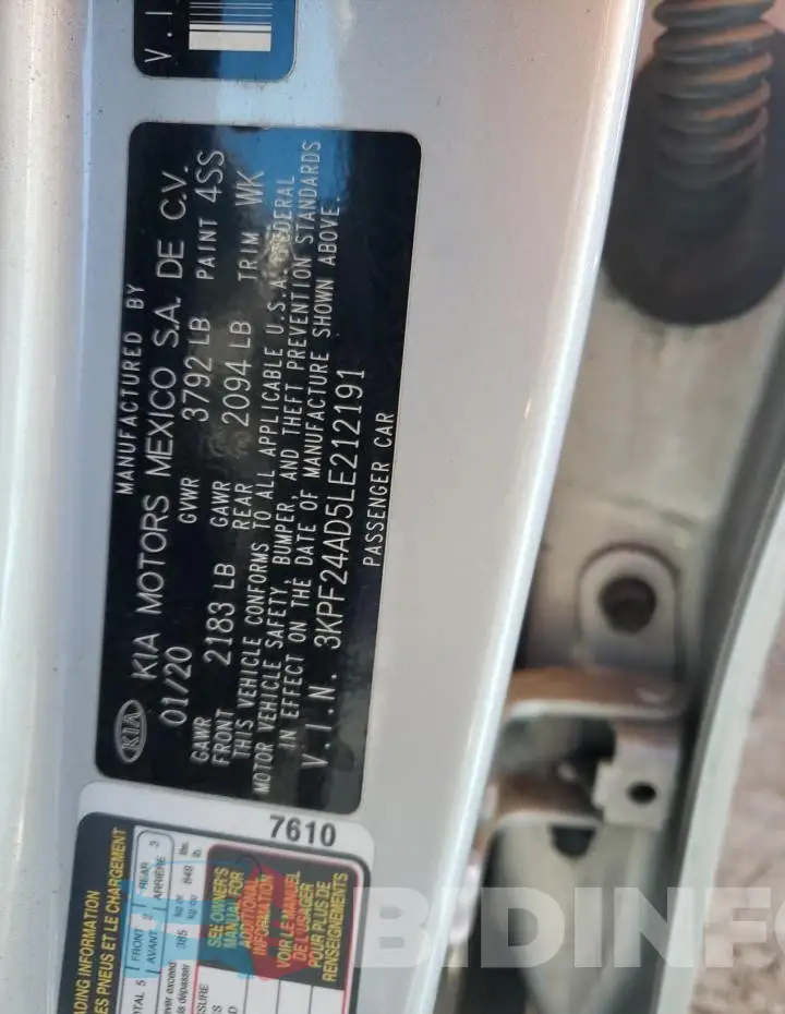 3KPF24AD5LE212191 Photo# 12