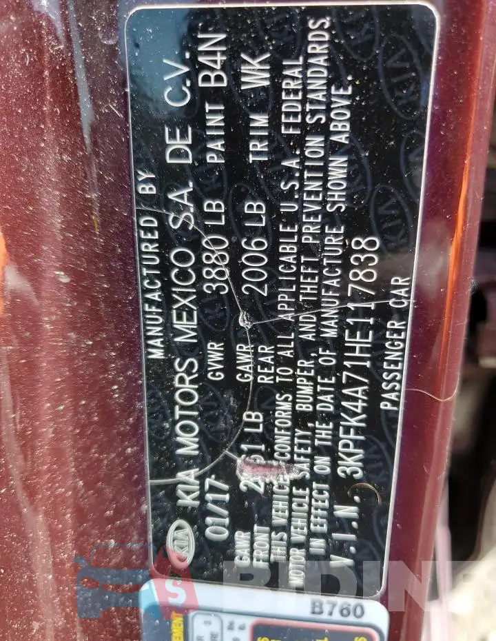 3KPFK4A71HE117838 Photo# 12