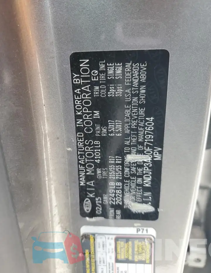 KNDJP3A50F7197604 Photo# 12